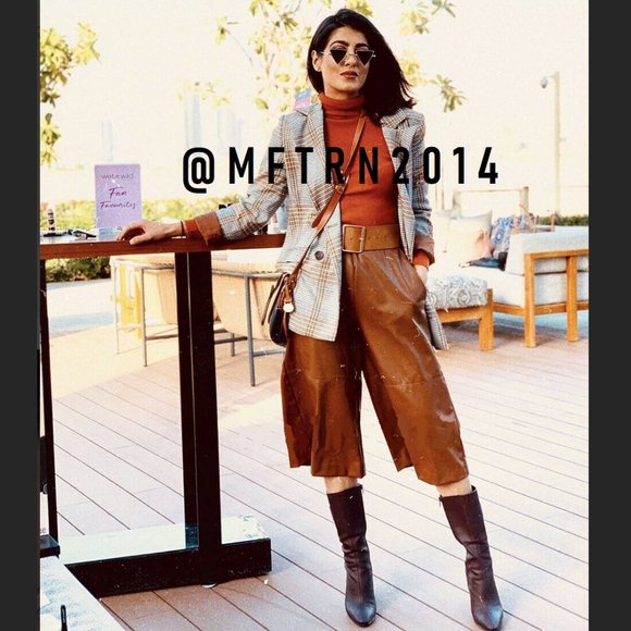 SOLD! ZARA Faux Leather Long Shorts - Picture 11 of 16